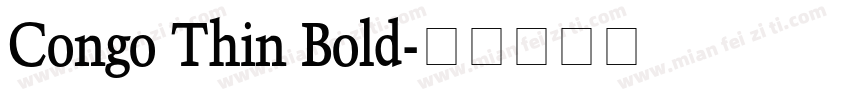 Congo Thin Bold字体转换